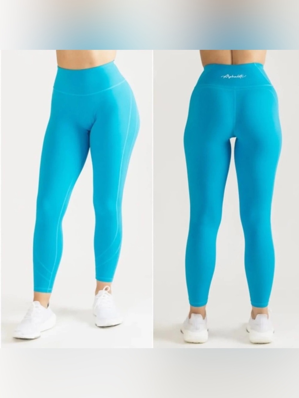 Alphalete Amplify Turquoise Blue High Waisted Leggings Size M